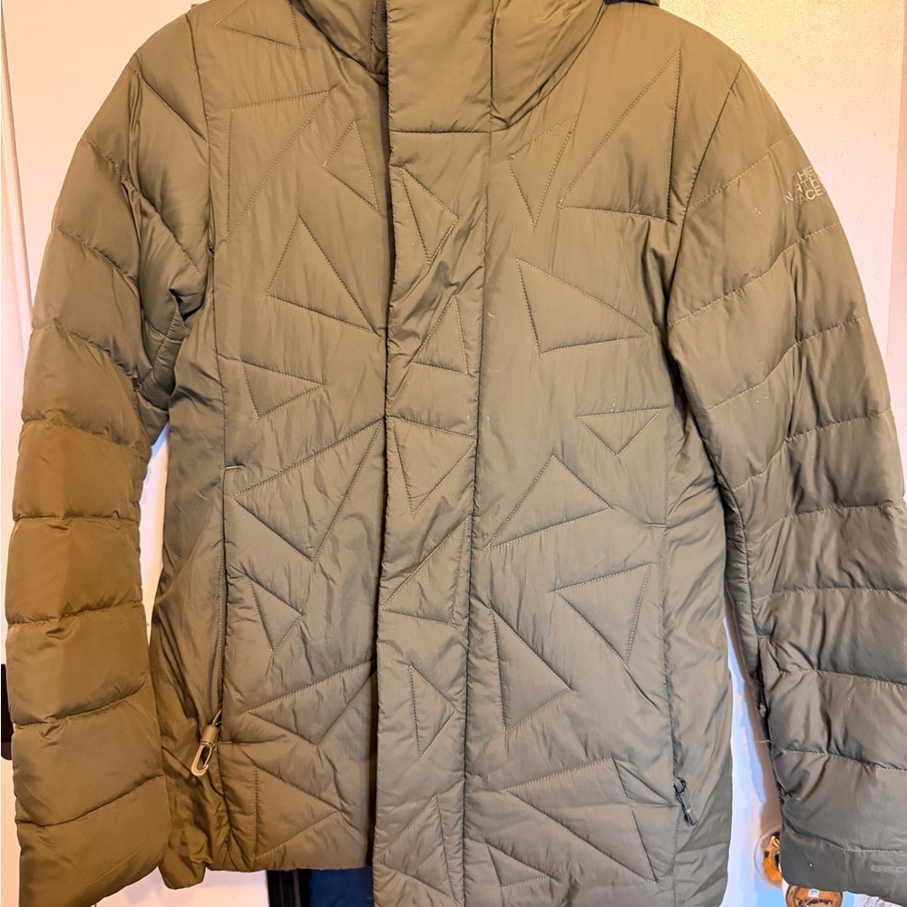 The North Face Olive Puffer Jacket